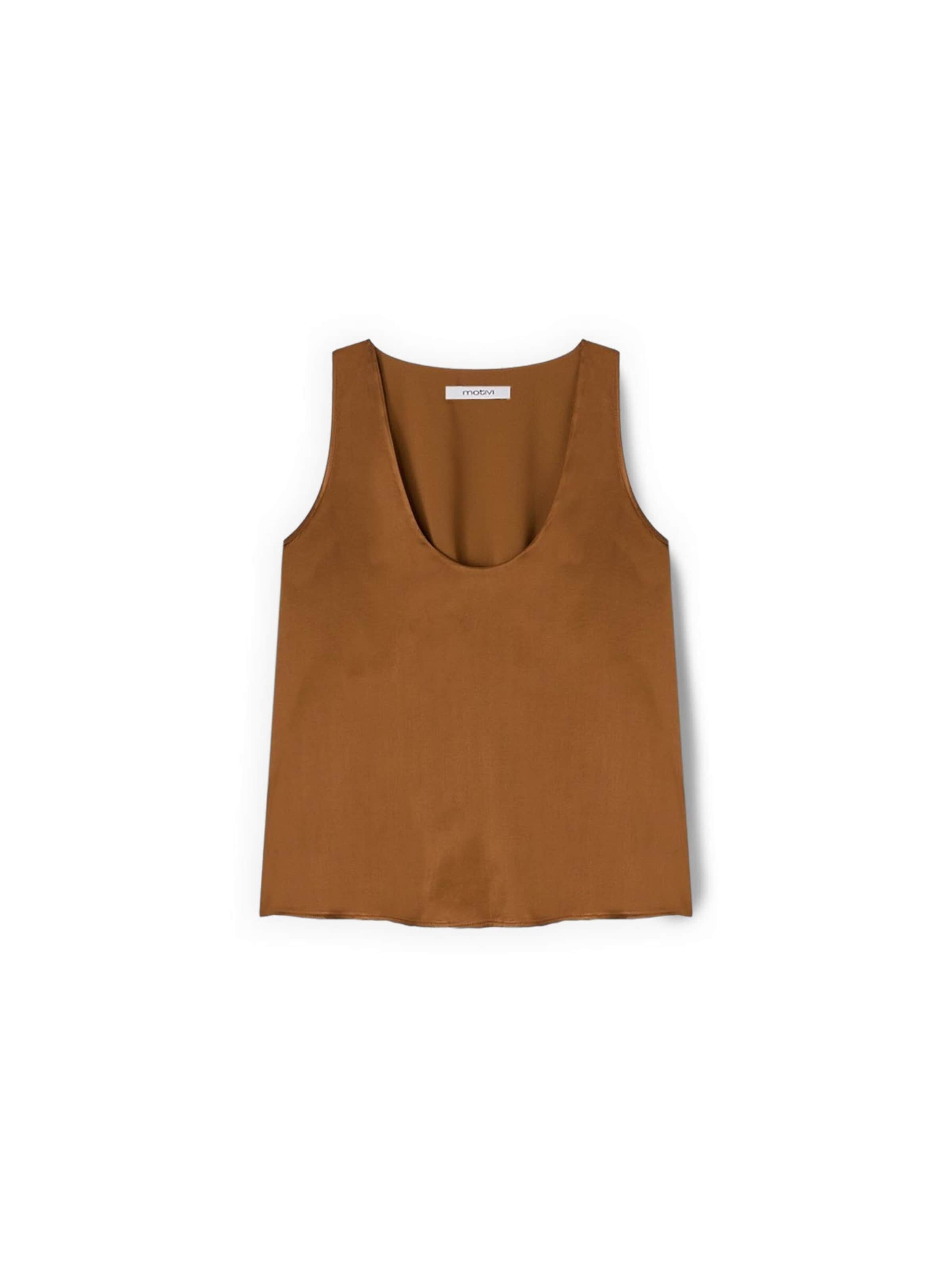 MOTIVI Top in Brown: front