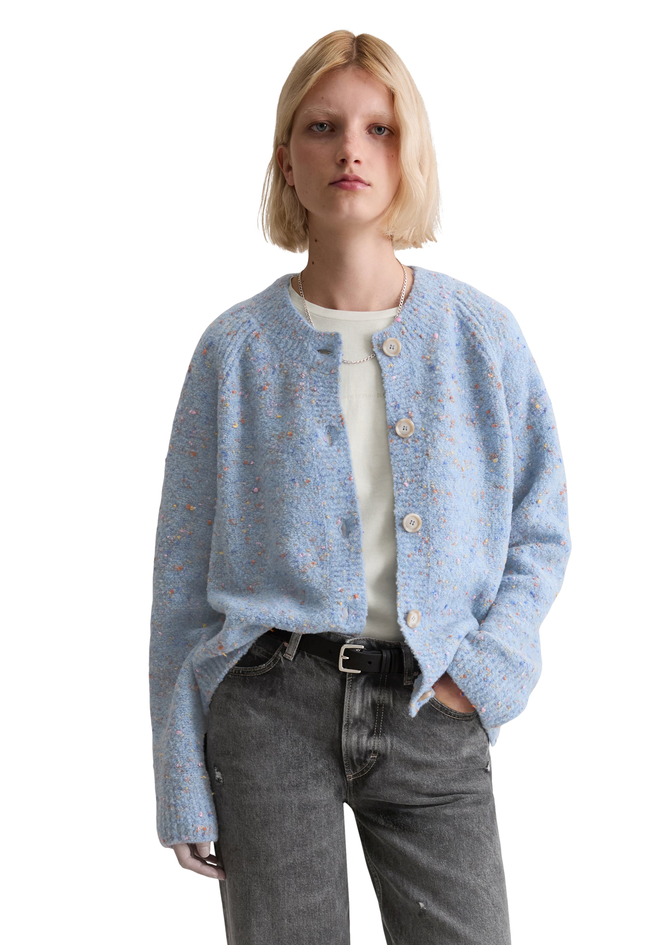 Marc O'Polo DENIM Strickjacke in Blau: Vorderseite