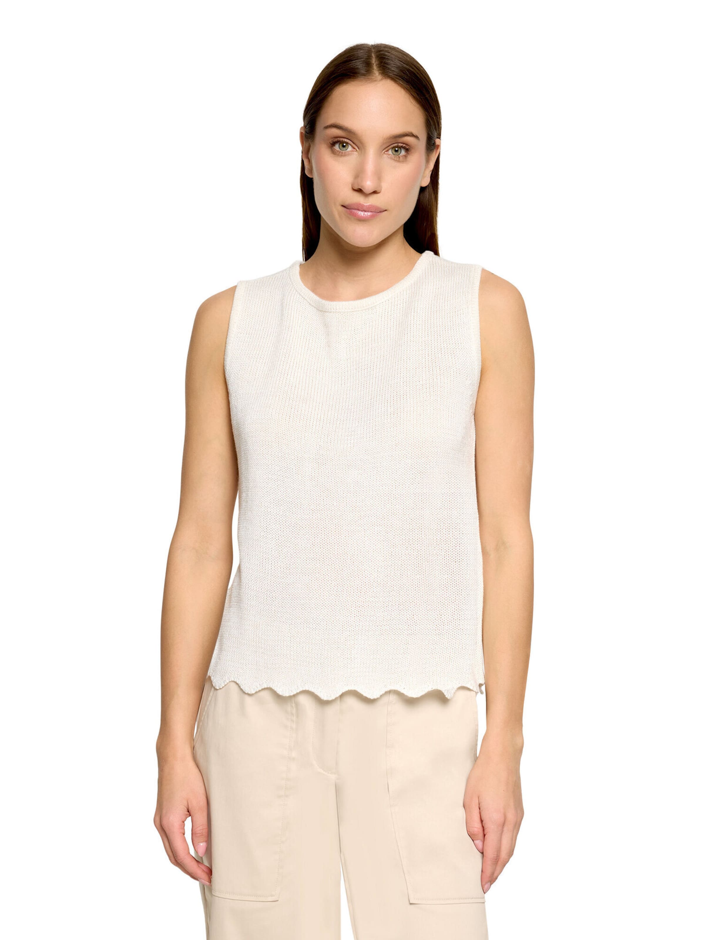 Betty Barclay Strick-Top ohne Arm in Weiß: Vorderseite