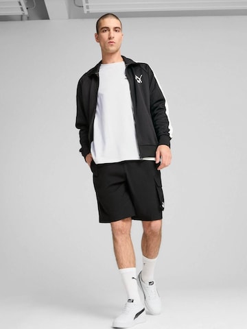 PUMA - regular Pantalón deportivo 'Puma Ess No. 1 Logo Woven Cargo Shorts 9' en negro: frente