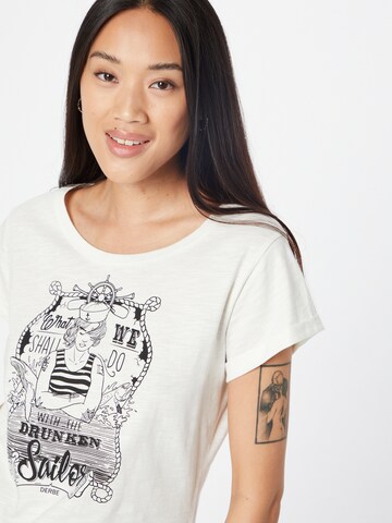 Derbe T-Shirt 'Seefrau' in Weiß