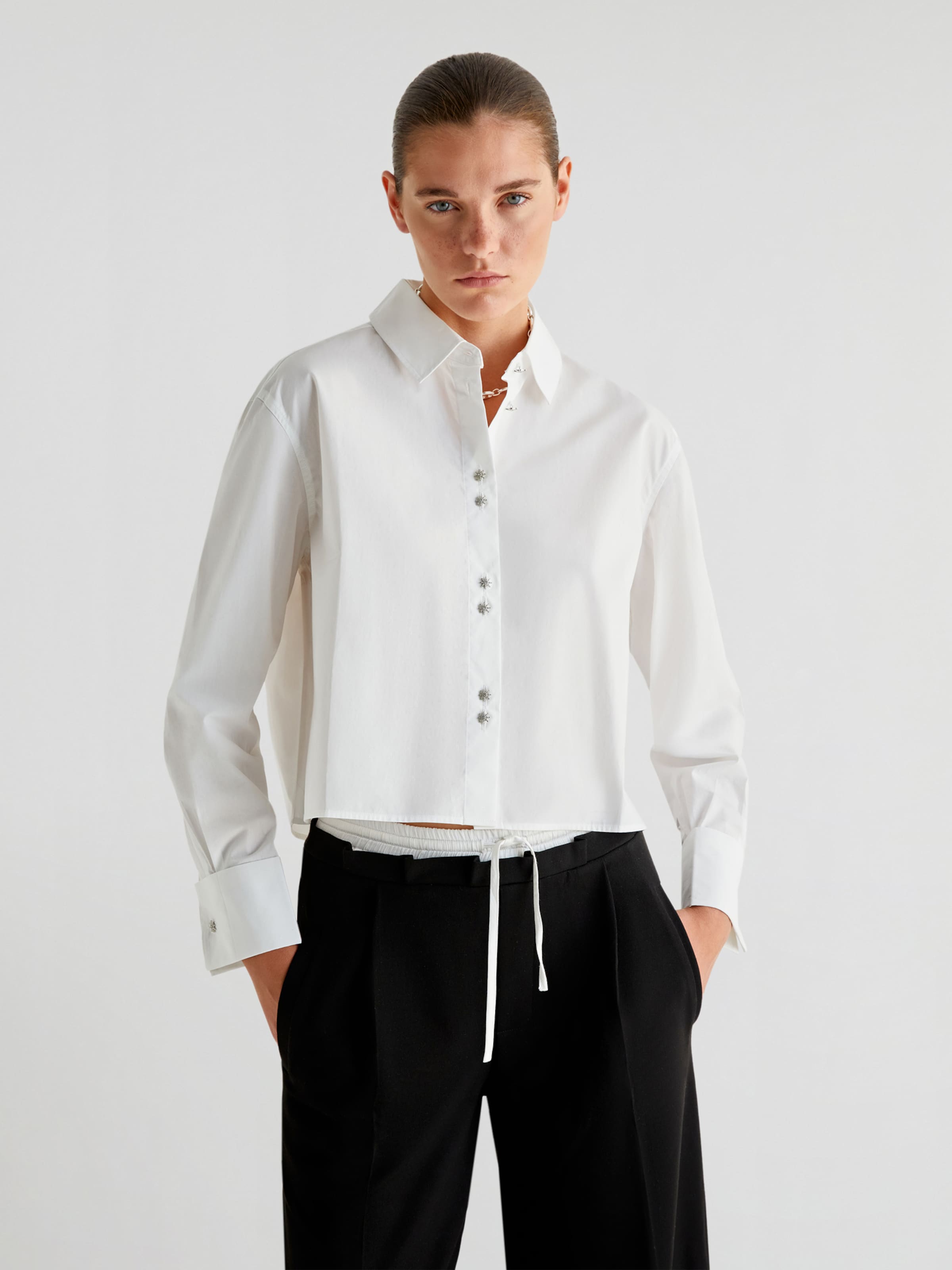 Scalpers Blouse 'Joy' in White: front