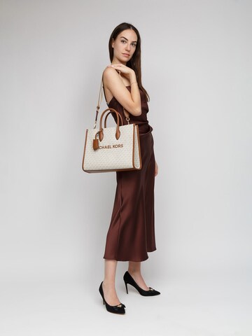 Michael Kors Handtas 'Mirella Medium Signature Logo Tote Bag' in Beige
