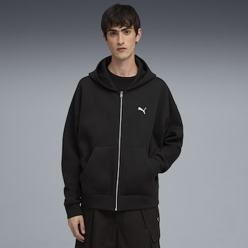 PUMA Sports sweat jacket 'Wardrobe Essentials' in Black