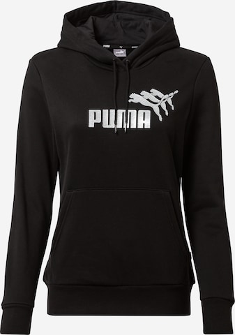 Hanorac sport de la PUMA pe negru: față