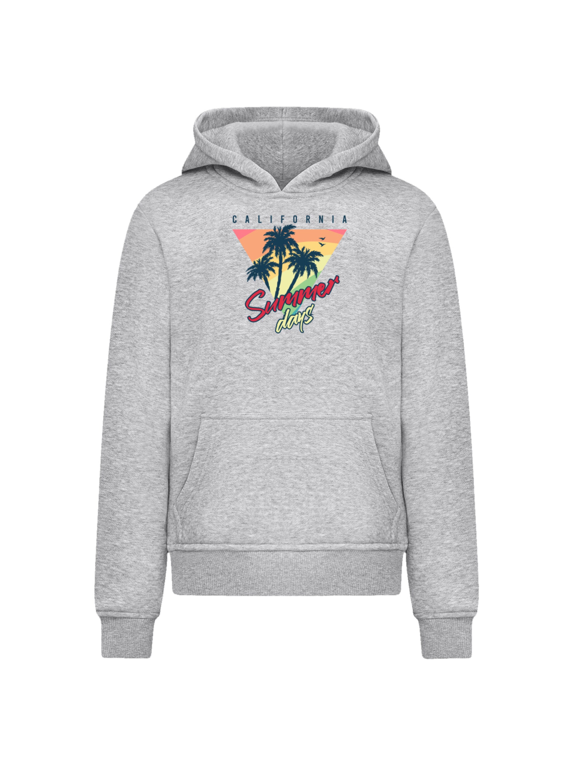 Sweat-shirt 'California Palmen Retro' F4NT4STIC en gris : devant