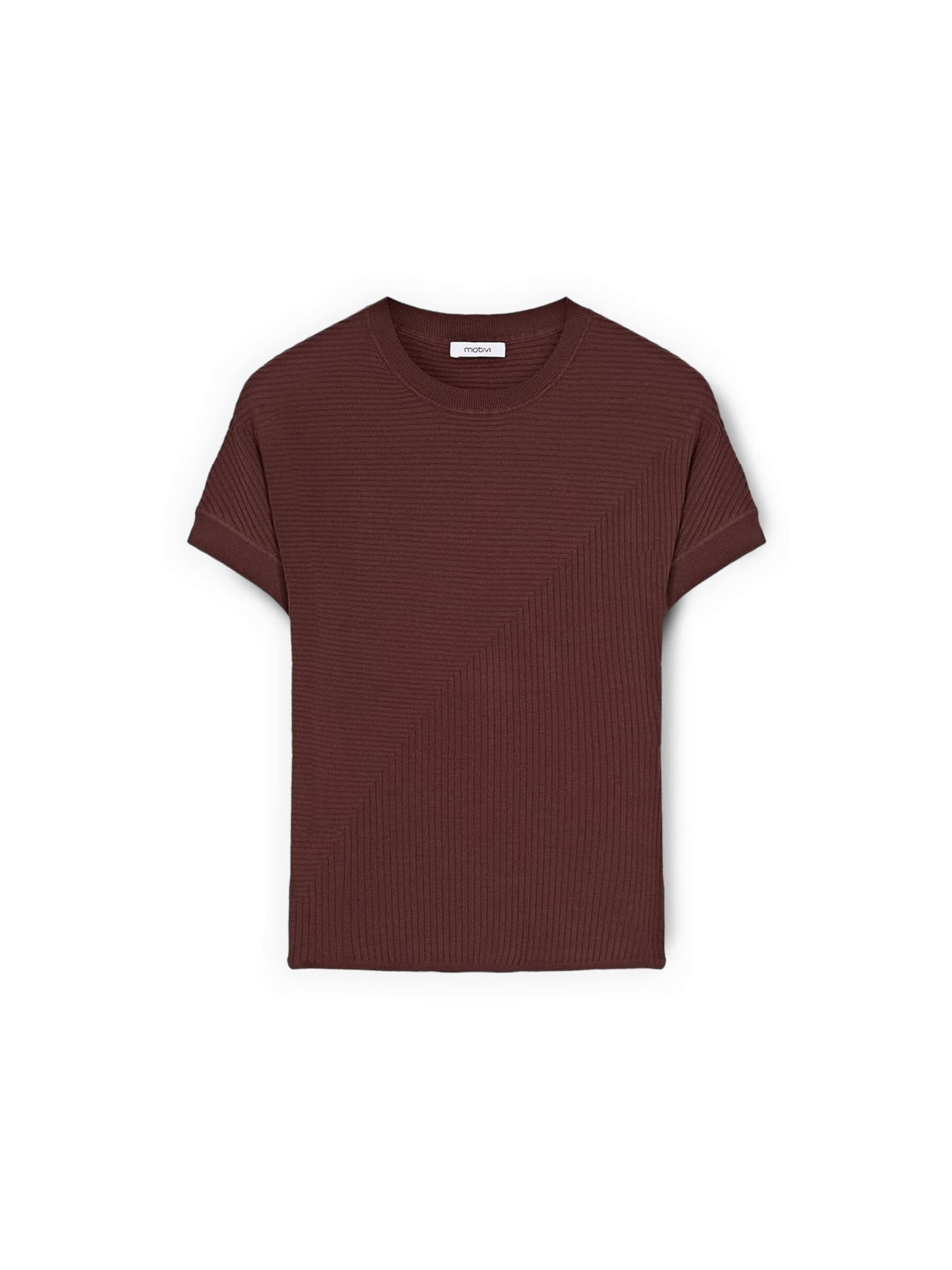 Pull-over MOTIVI en marron : devant