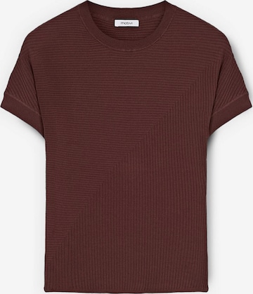 Pull-over MOTIVI en marron : devant