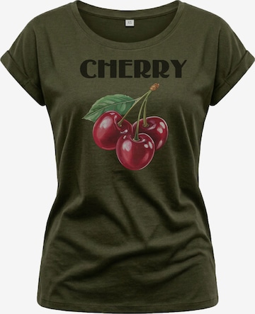 MAKAYA Shirt 'Cherry' in Green: front