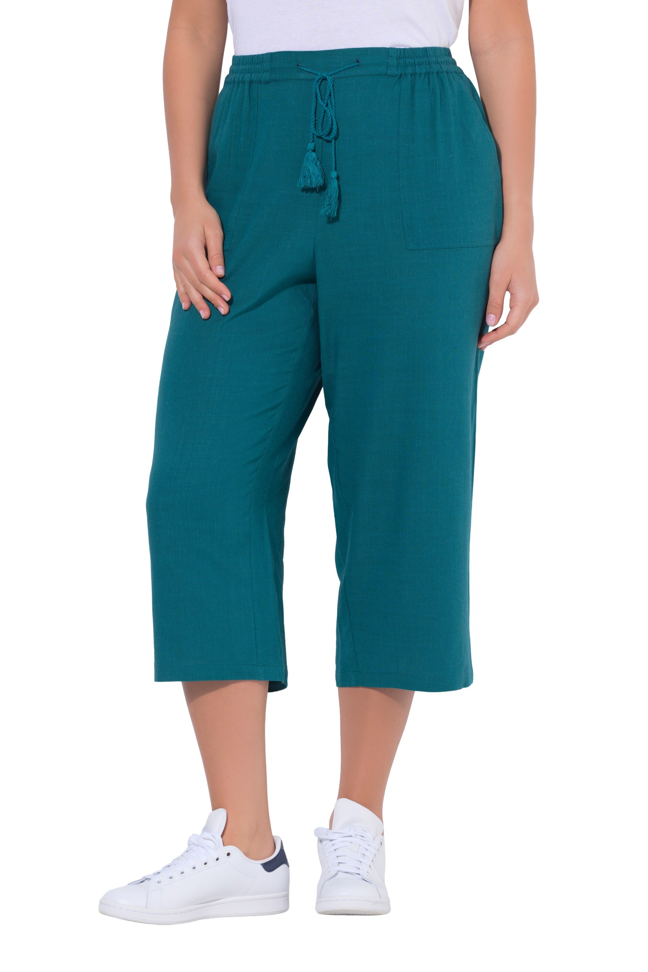 Ulla Popken Regular Broek in Groen: voorkant