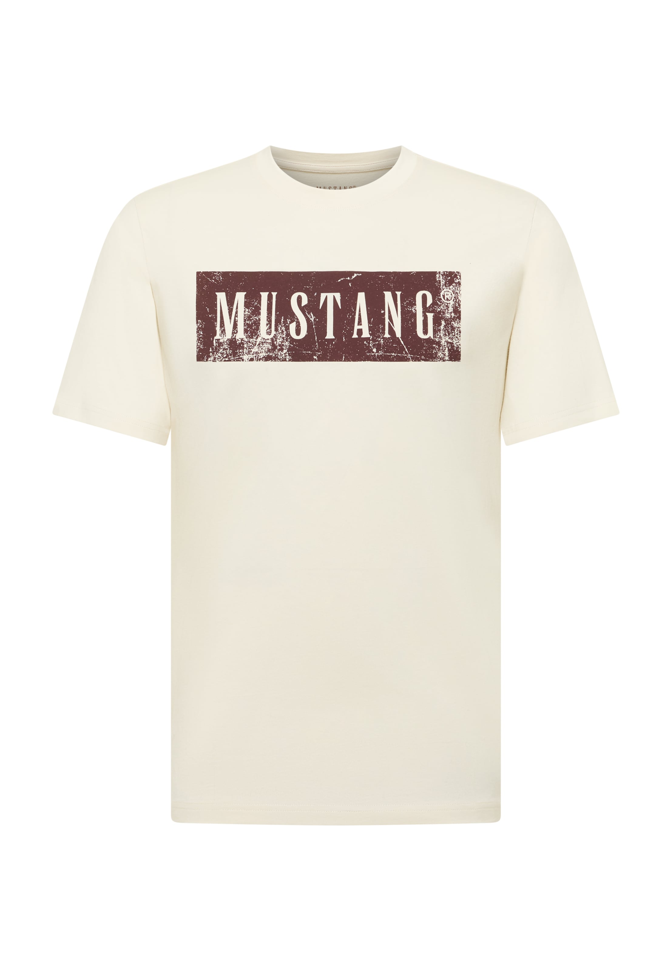 MUSTANG T-Shirt 'Style Austin' in Beige: Vorderseite