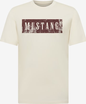 MUSTANG T-Shirt 'Style Austin' in Beige: Vorderseite
