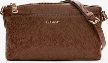 Borsa a tracolla 'Bologna Leather' di Lazarotti in marrone: frontale