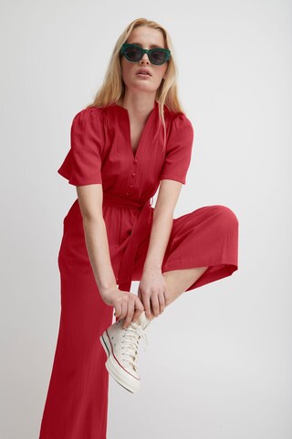 ICHI Jumpsuit 'Gitty' in Rood