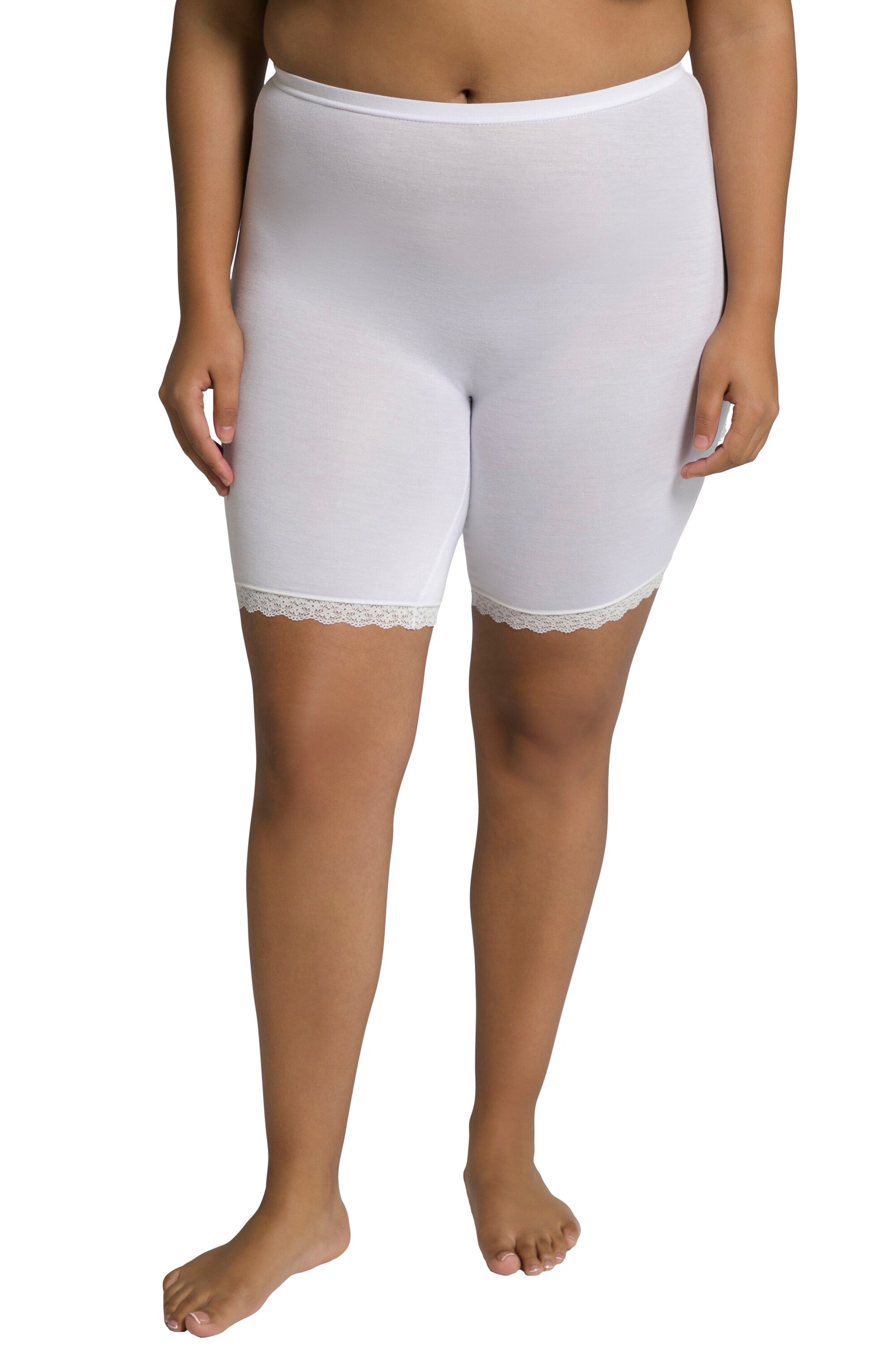 Ulla Popken Skinny Shapinghose in Weiß: Vorderseite