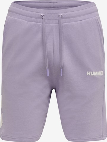 Hummel Regular Workout Pants 'Legacy' in Purple: front
