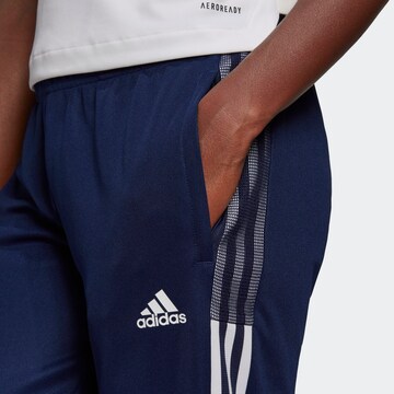 ADIDAS SPORTSWEAR Tapered Urheiluhousut 'Tiro 21 ' värissä sininen