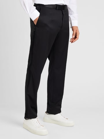 Regular Pantalon à plis 'H-Genius' BOSS Black en noir : devant