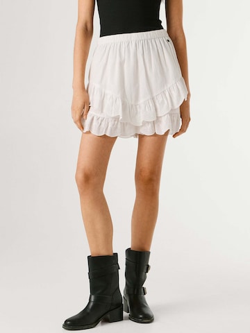 Gonna 'Camila' di Pepe Jeans in bianco: frontale