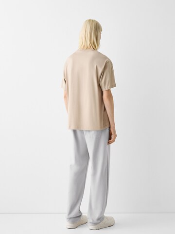 Bershka Loose fit Pleat-Front Pants in Grey