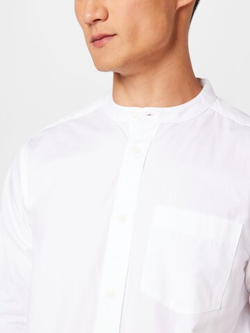 MELAWEAR Regular fit Button Up Shirt 'AMIT' in White