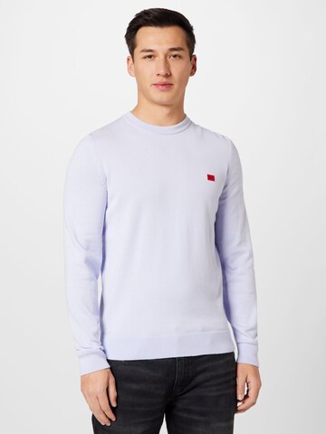 HUGO Sweater 'San Cassius-C1' in Purple: front