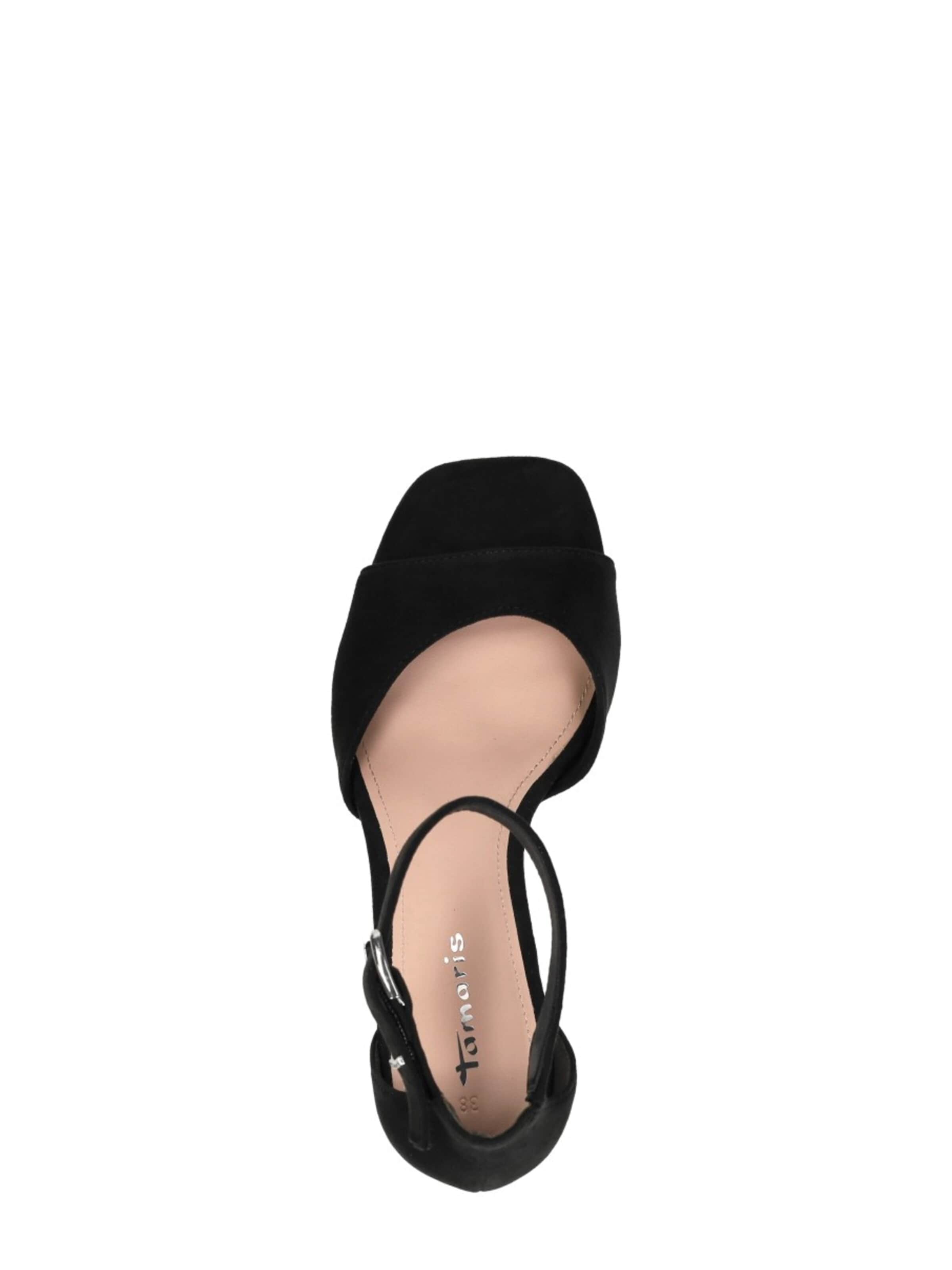 Tamaris Sandalen met riem 'Hak' in Zwart