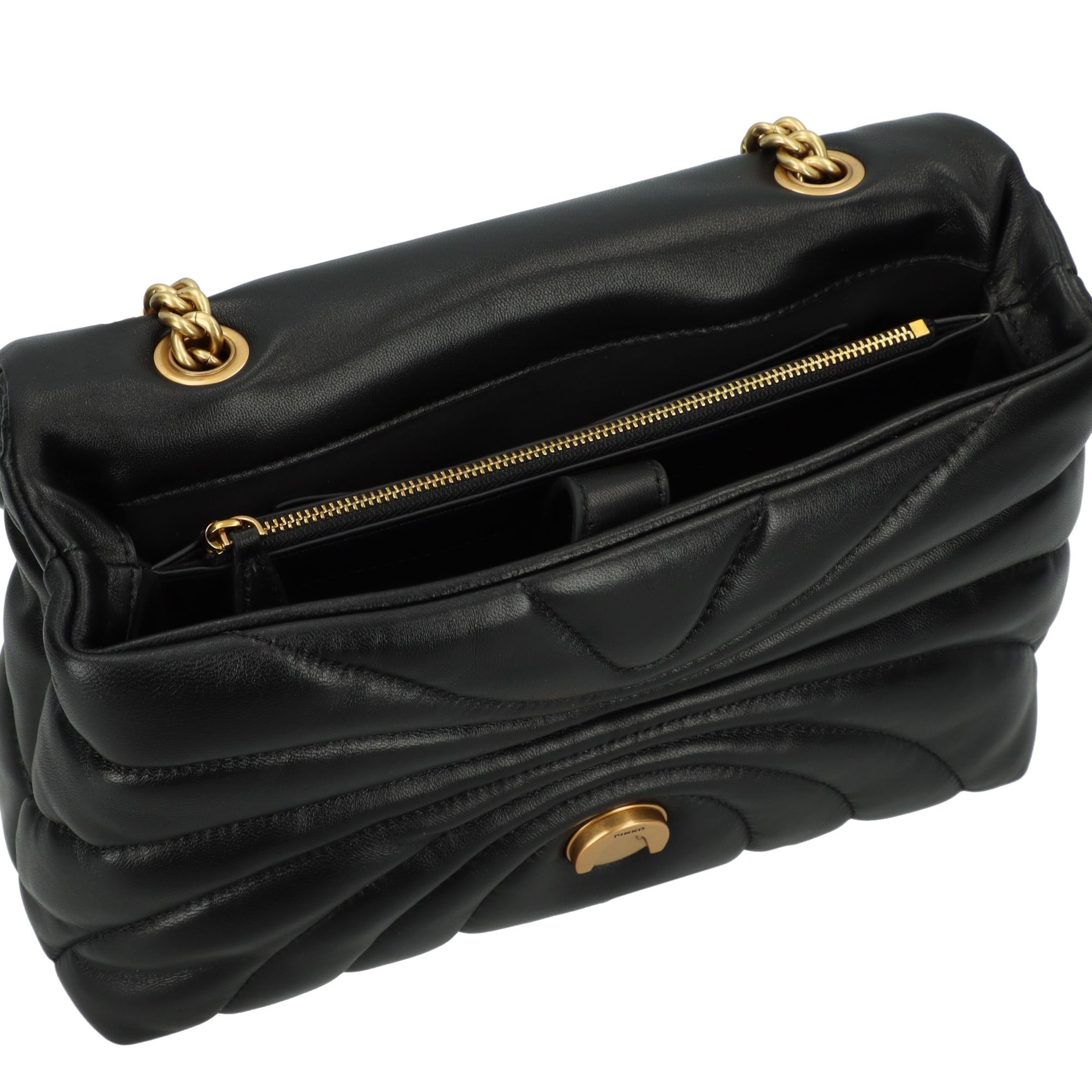 PINKO Torba za čez ramo 'Love' | črna barva