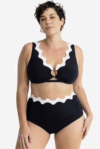 juoda Ulla Popken Trikampė Bikinis: priekis