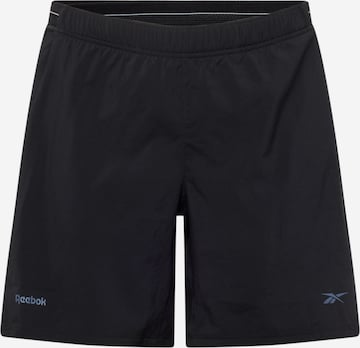 Reebok Szabványos Sportnadrágok 'SPEED SHORT 4.0 2-IN-1' - fekete: elől