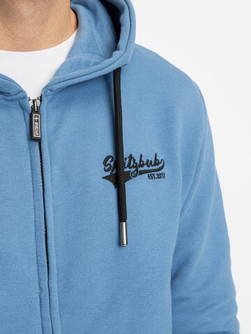 SPITZBUB Zip-Up Hoodie 'Klaus ' in Blue