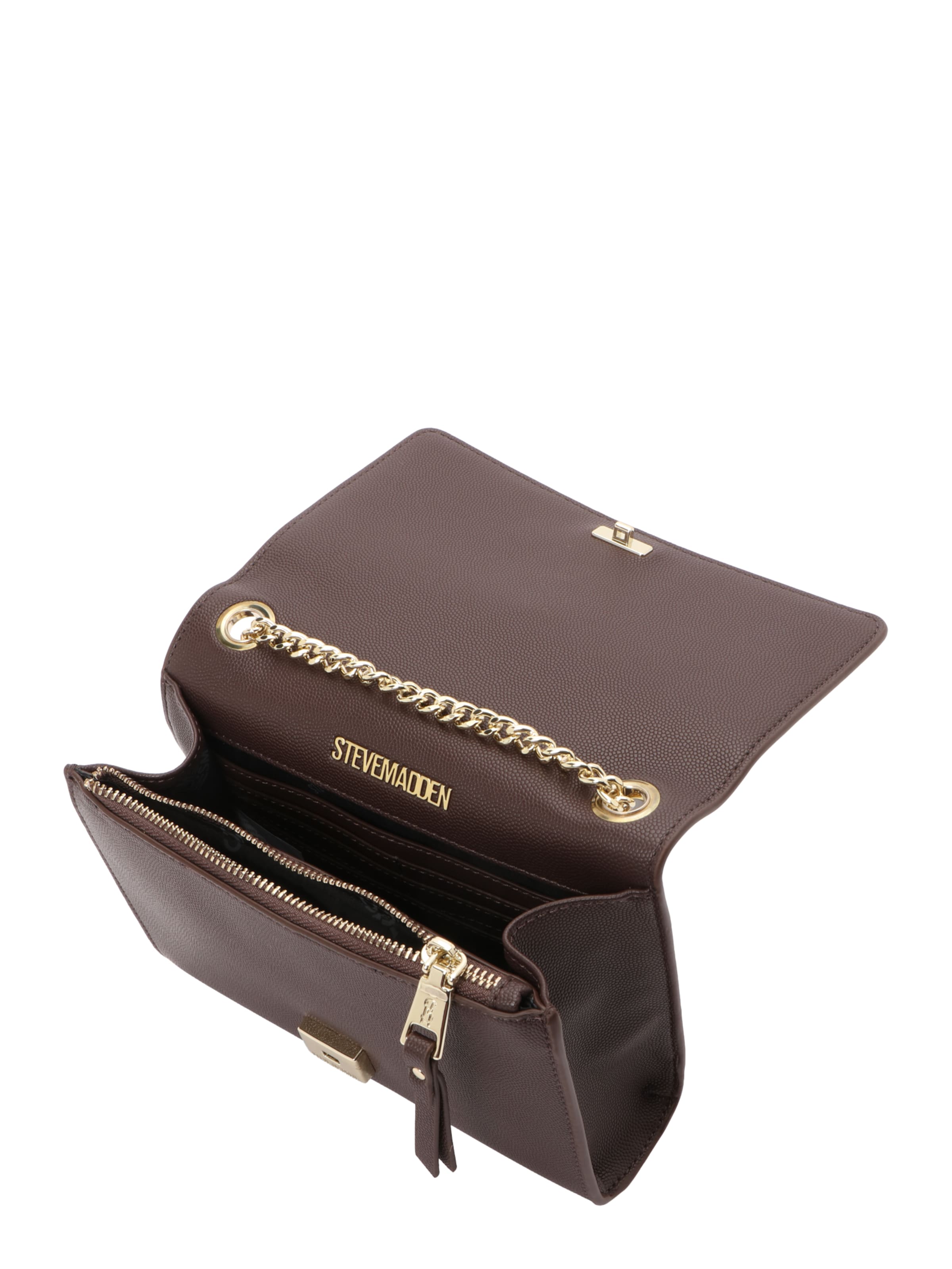 STEVE MADDEN Skuldertaske 'Bramone' i brun: top