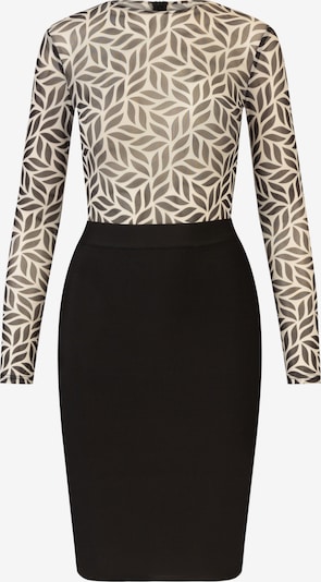 Trumpa kokteilinė suknelė iš Kraimod, spalva – gelsvai pilka spalva / juoda, Prekių apžvalga