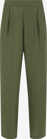 LolaLiza Wide leg Pleat-Front Pants in Green: front