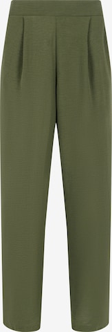 LolaLiza Wide leg Pleat-Front Pants in Green: front