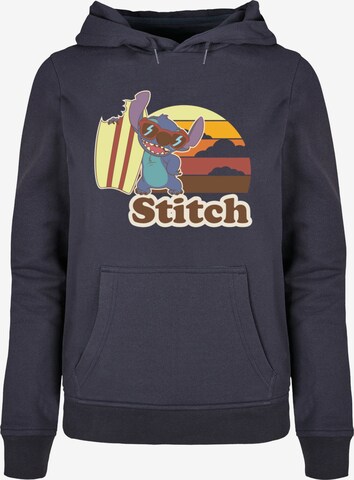 ABSOLUTE CULT Sweatshirt 'Lilo And Stitch - Bitten Surf Board' in Blue: front