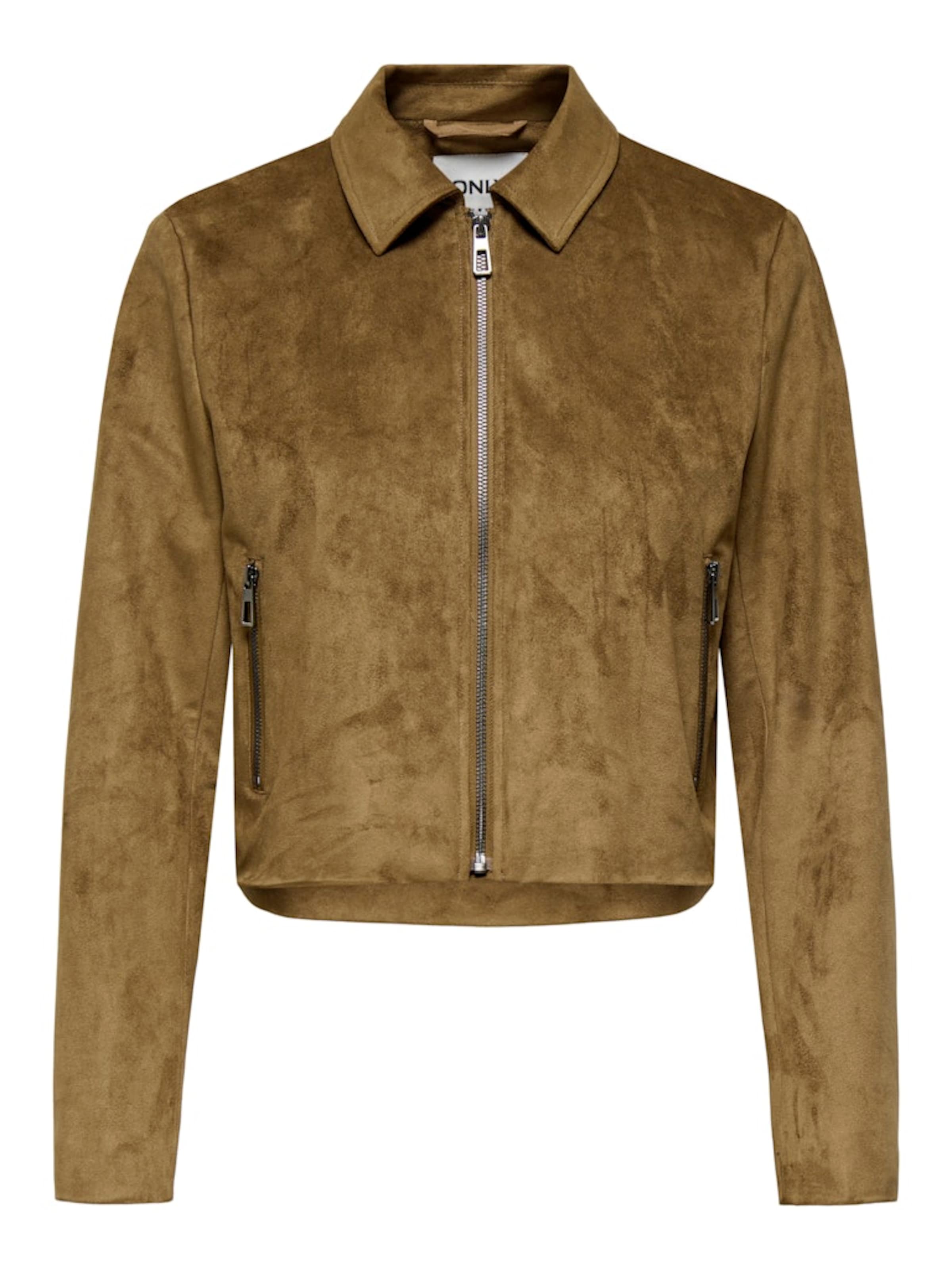 ONLY Φθινοπωρινό και ανοιξιάτικο μπουφάν 'ONLTulip' σε καφέ: μπροστά