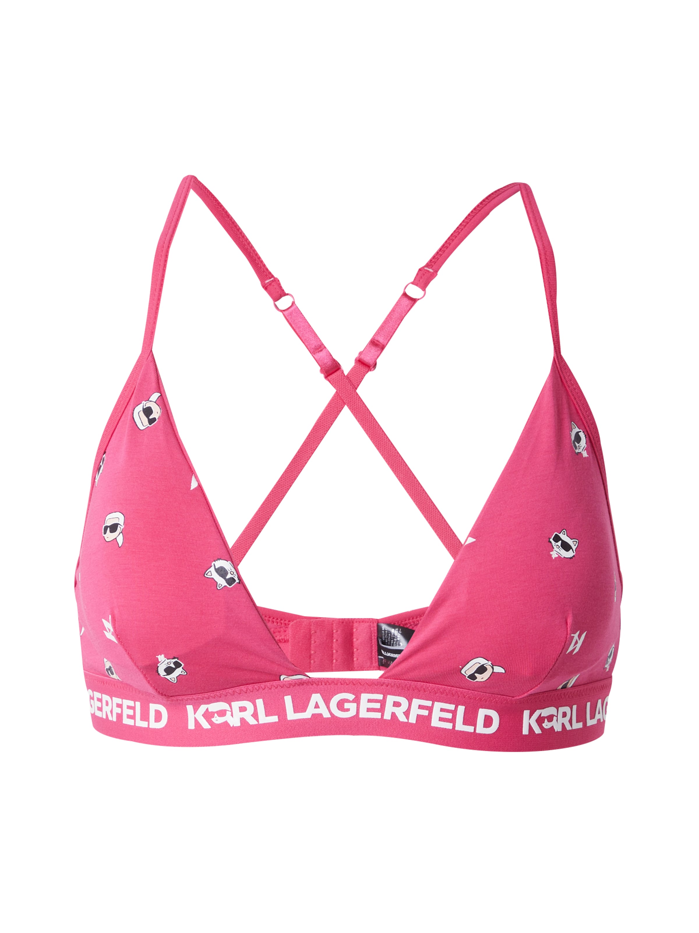 rozā Karl Lagerfeld Trijstūra formas Krūšturis 'IKONIK 2.0': no priekšpuses