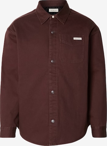 Calvin Klein JeansComfort Fit Košulja '90S' - smeđa boja: prednji dio