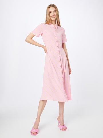 PIECES Shirt Dress 'Janni' in Pink