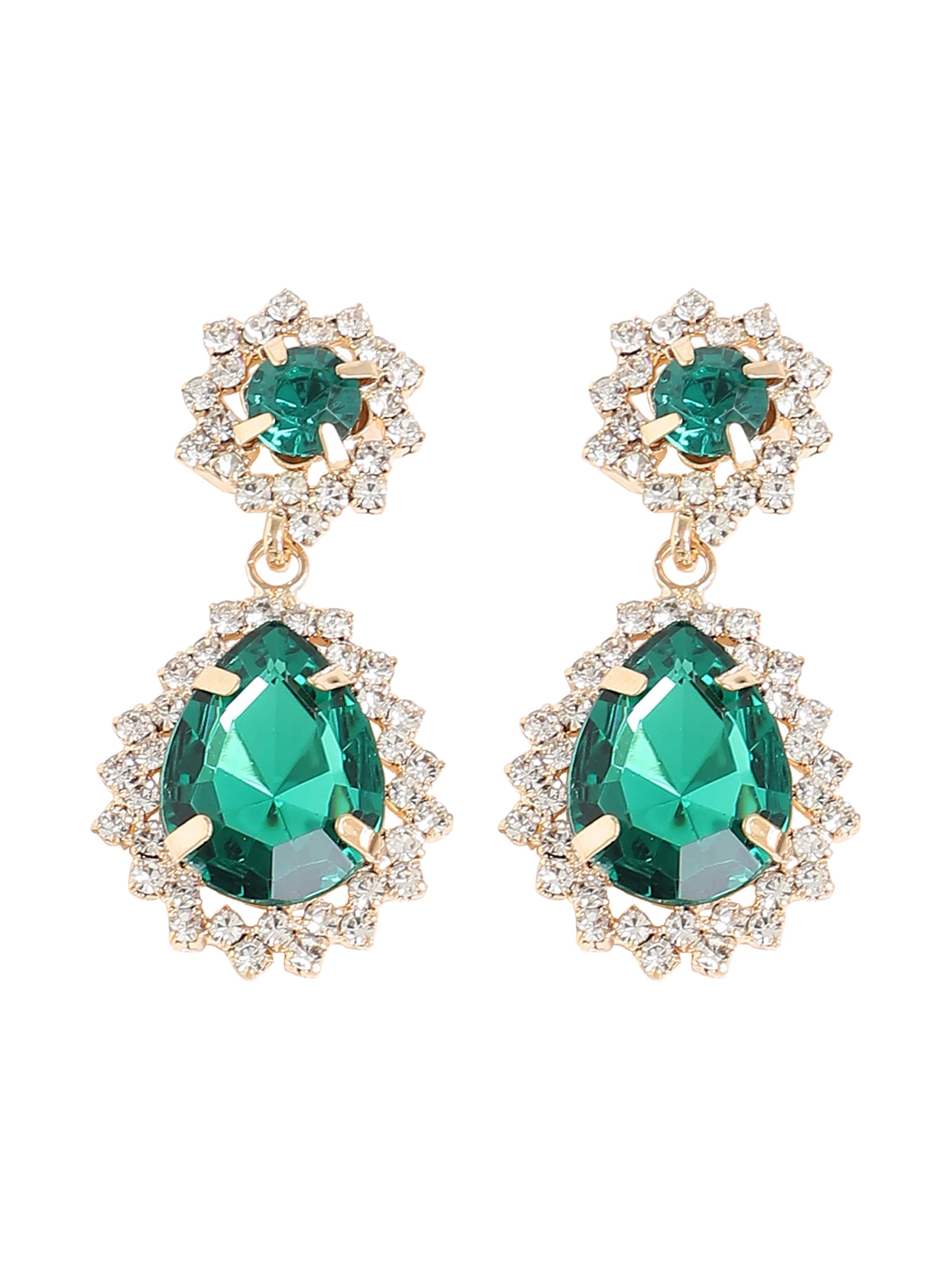 SOHI Uhani | zelena barva: sprednja stran