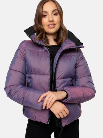 NAVAHOO Zimná bunda 'Sternschnüppchen' - fialová: predná strana