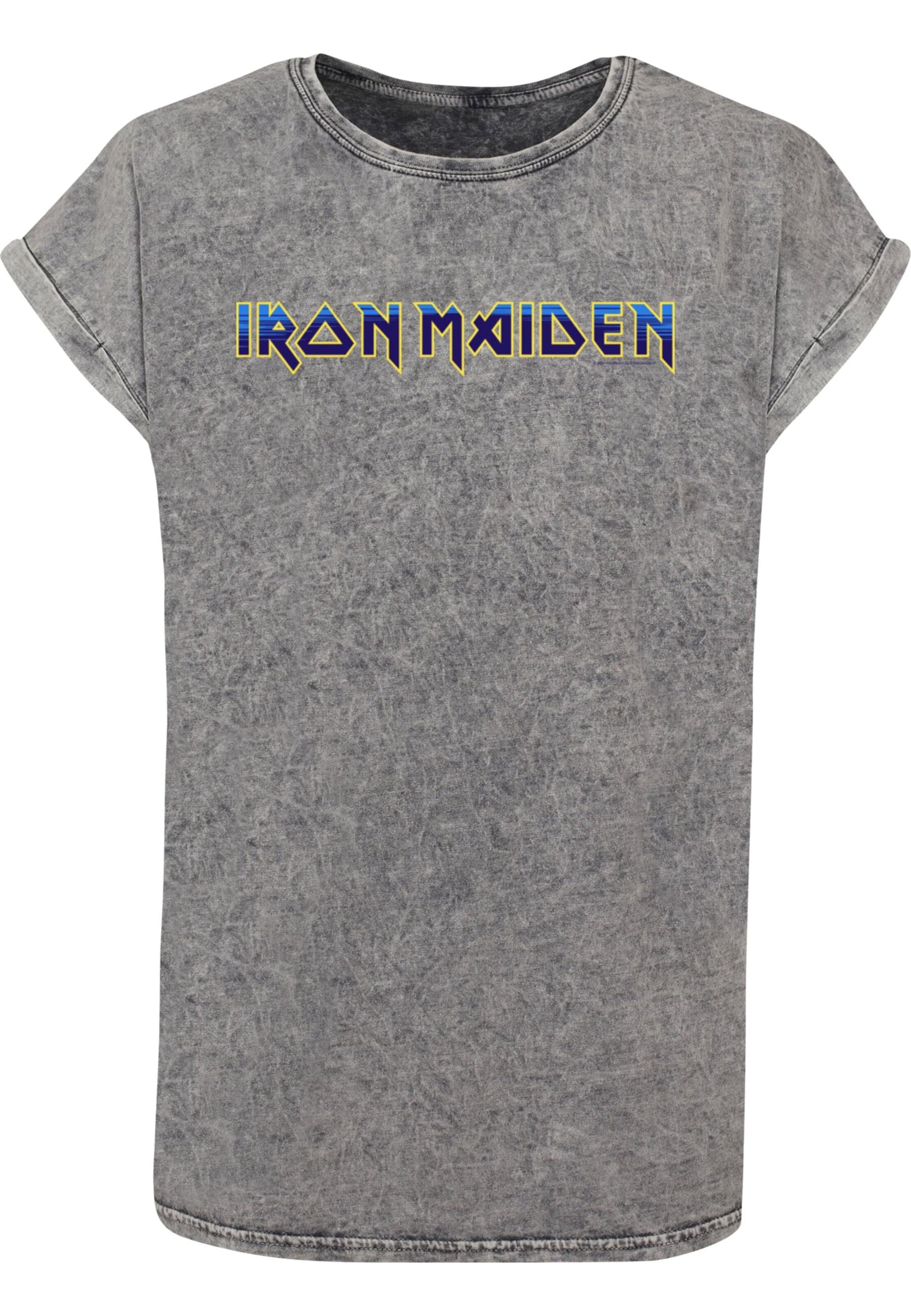 Merchcode Shirt 'Powerslave - Dark Ink' in Grey: front