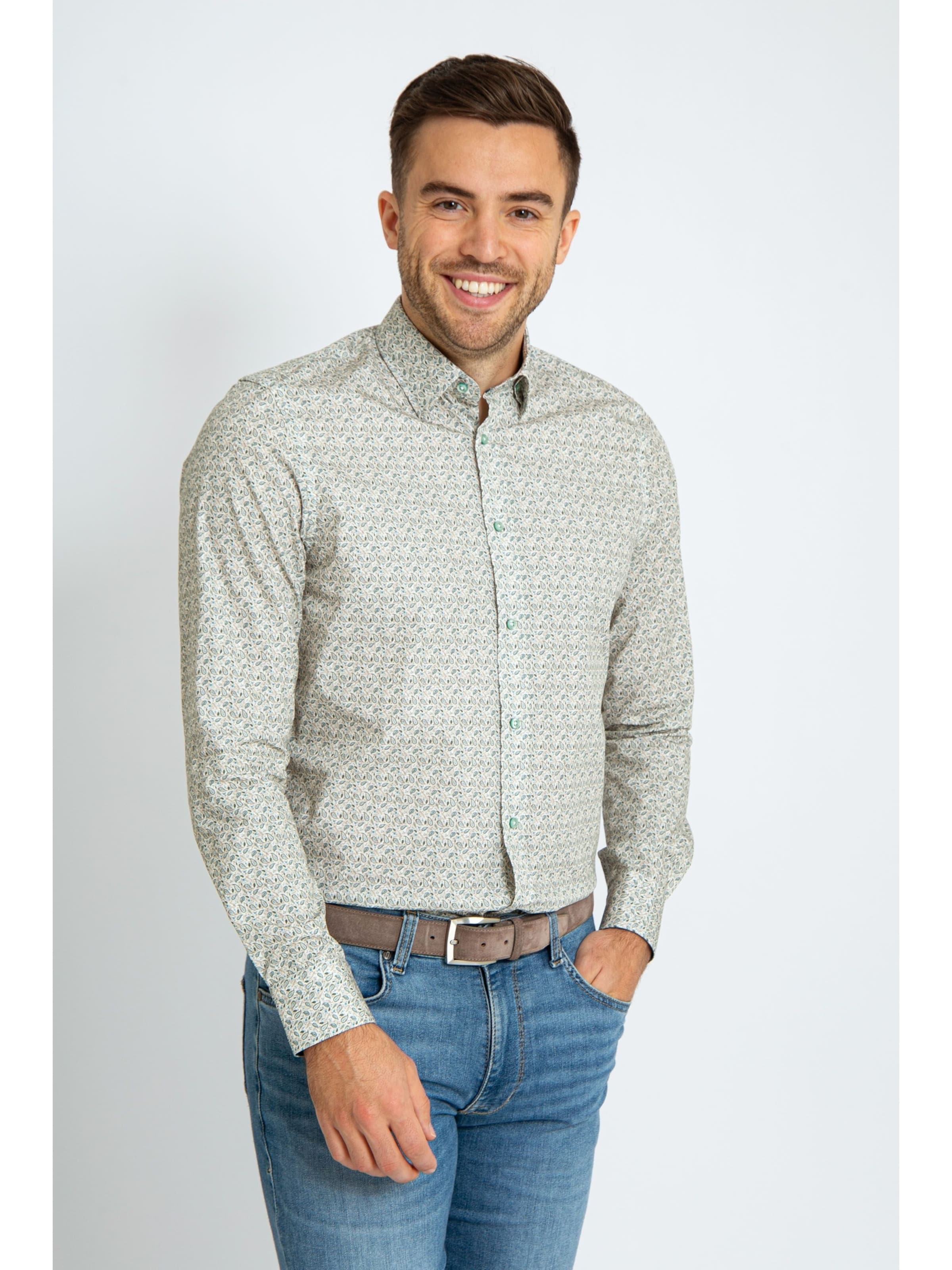 Coupe slim Chemise Suitable en vert