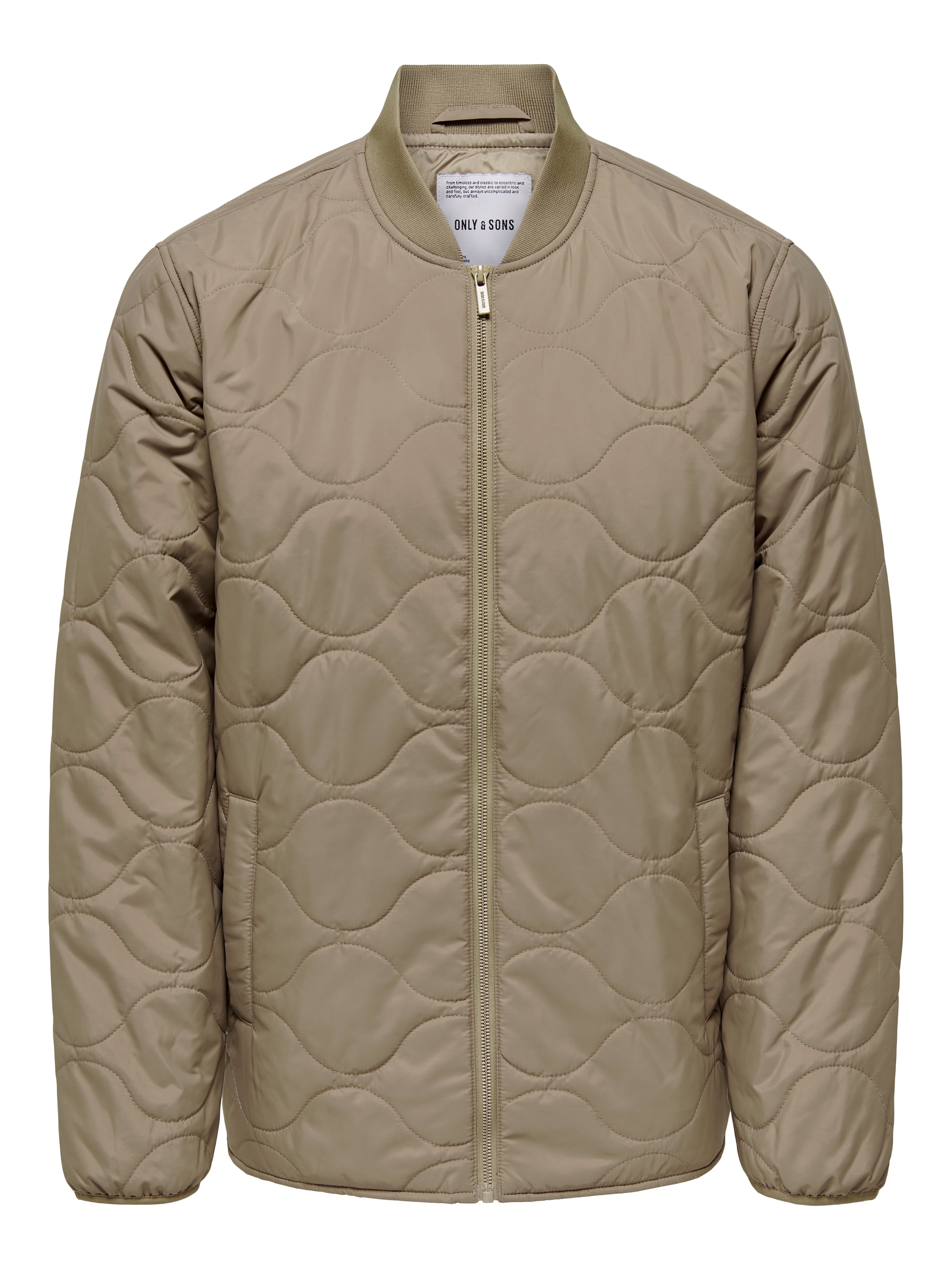 Only & Sons Φθινοπωρινό και ανοιξιάτικο μπουφάν 'ONSART' σε μπεζ: μπροστά