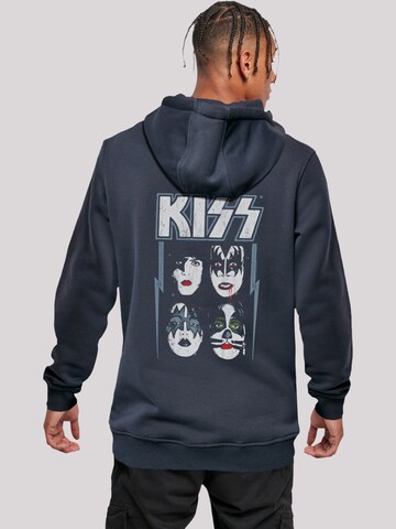 F4NT4STIC Sweatshirt 'Kiss Rock Music Band Made For Lovin' You' in Blue: front