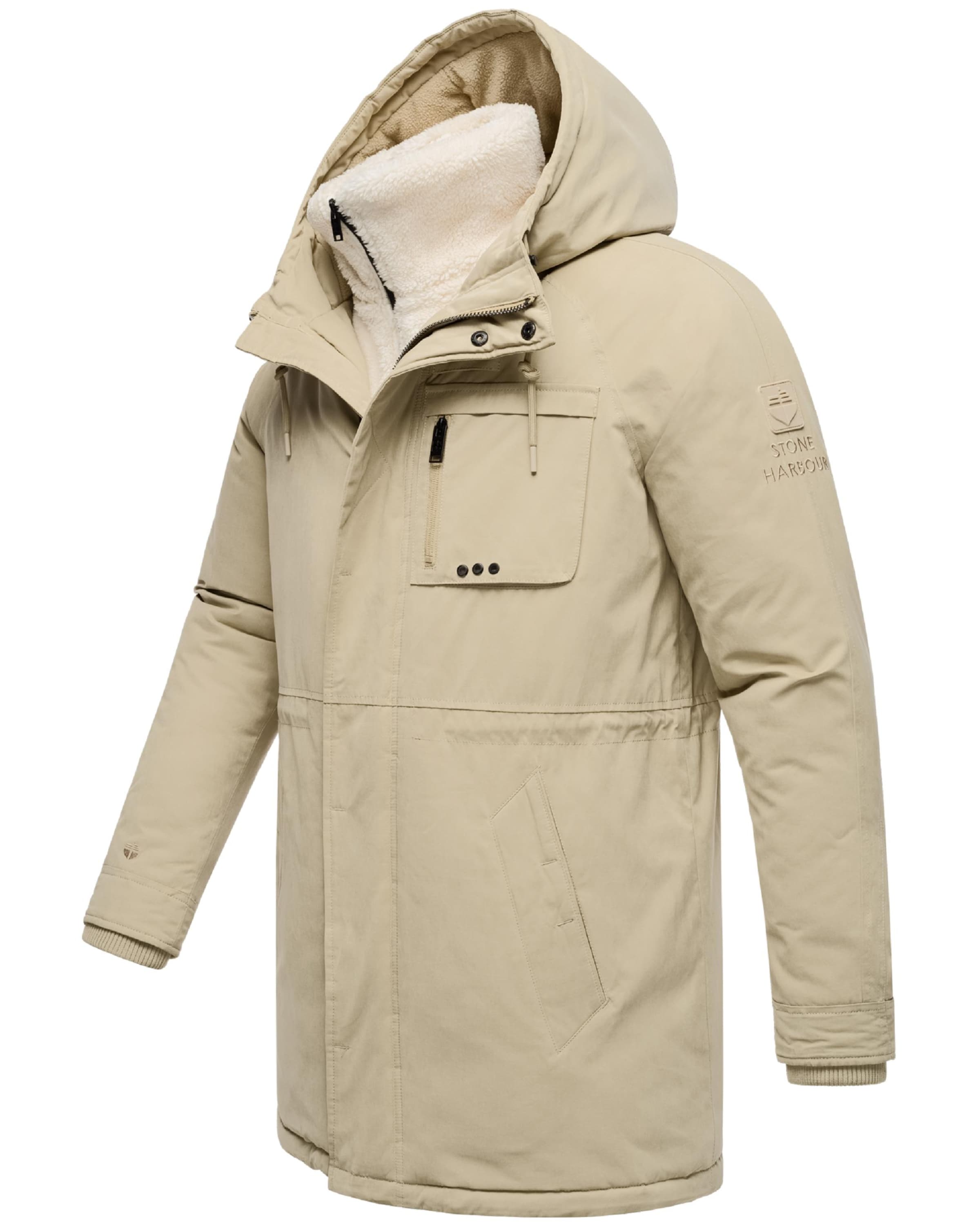 STONE HARBOUR Vinterfrakke 'Navroos XX' i beige