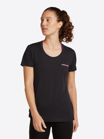 ICEBREAKER Λειτουργικό μπλουζάκι 'Scoop' σε μαύρο