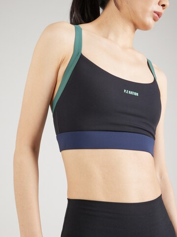 P.E Nation Bustier Sport-BH in Schwarz