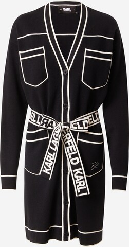 Karl Lagerfeld Strickjacke in Schwarz: predná strana